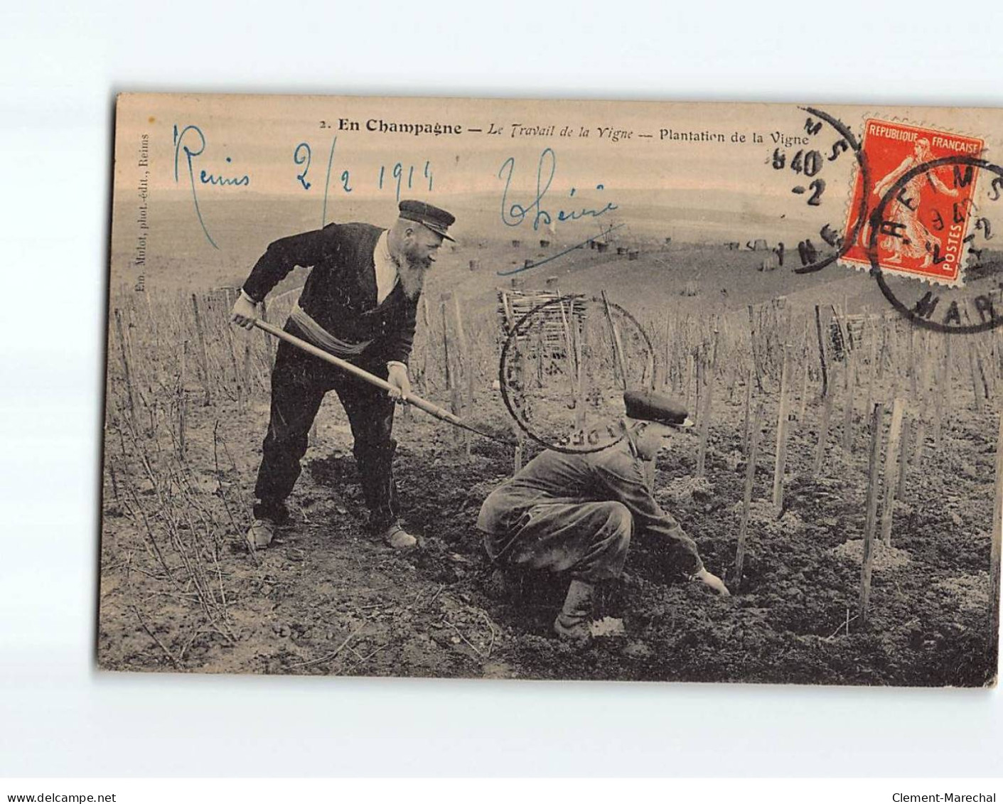 En Champagne, Le Travail De La Vigne, Plantation De La Vigne - état - Andere & Zonder Classificatie