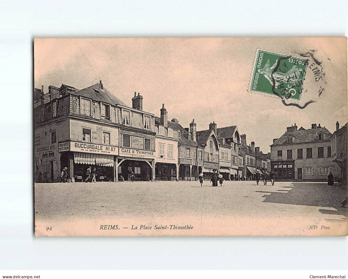 REIMS : La Place Saint-Thimothée - état - Reims