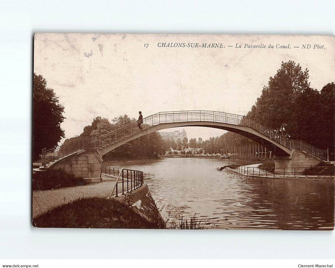 CHALONS SUR MARNE : La Passerelle Du Canal - état - Châlons-sur-Marne