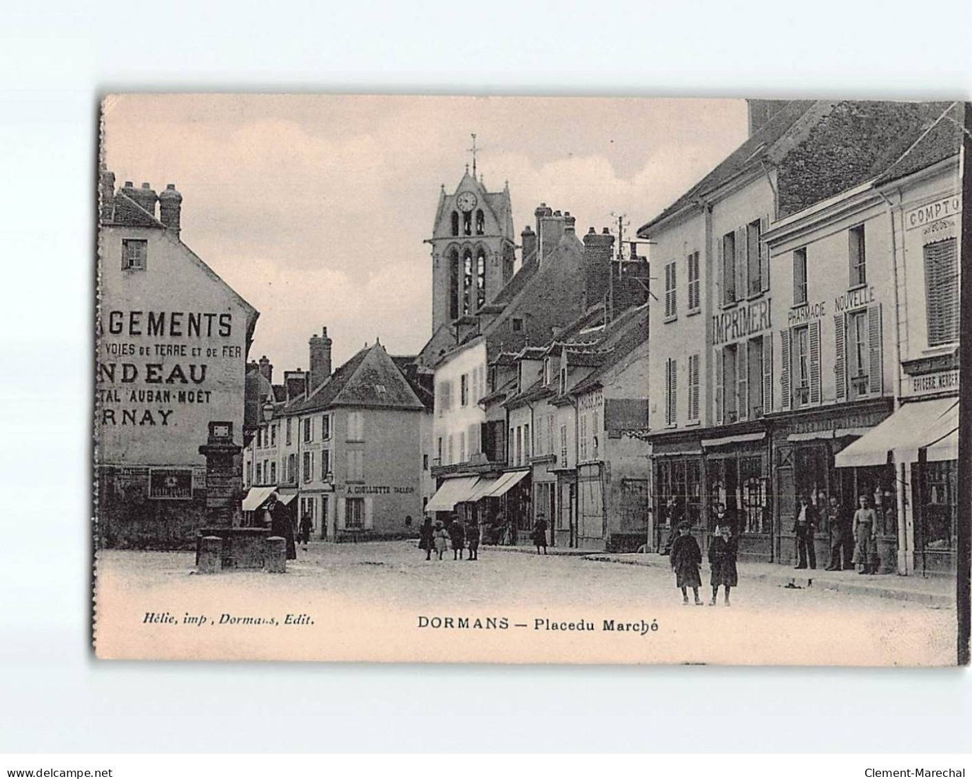 DORMANS : Place Du Marché - état - Dormans