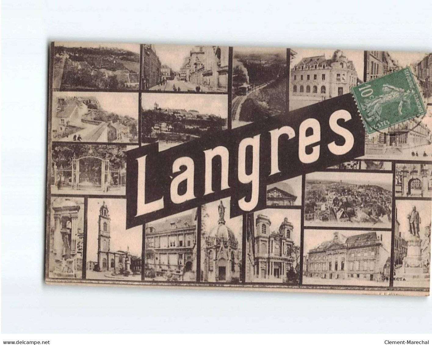 LANGRES : Carte Souvenir - état - Langres