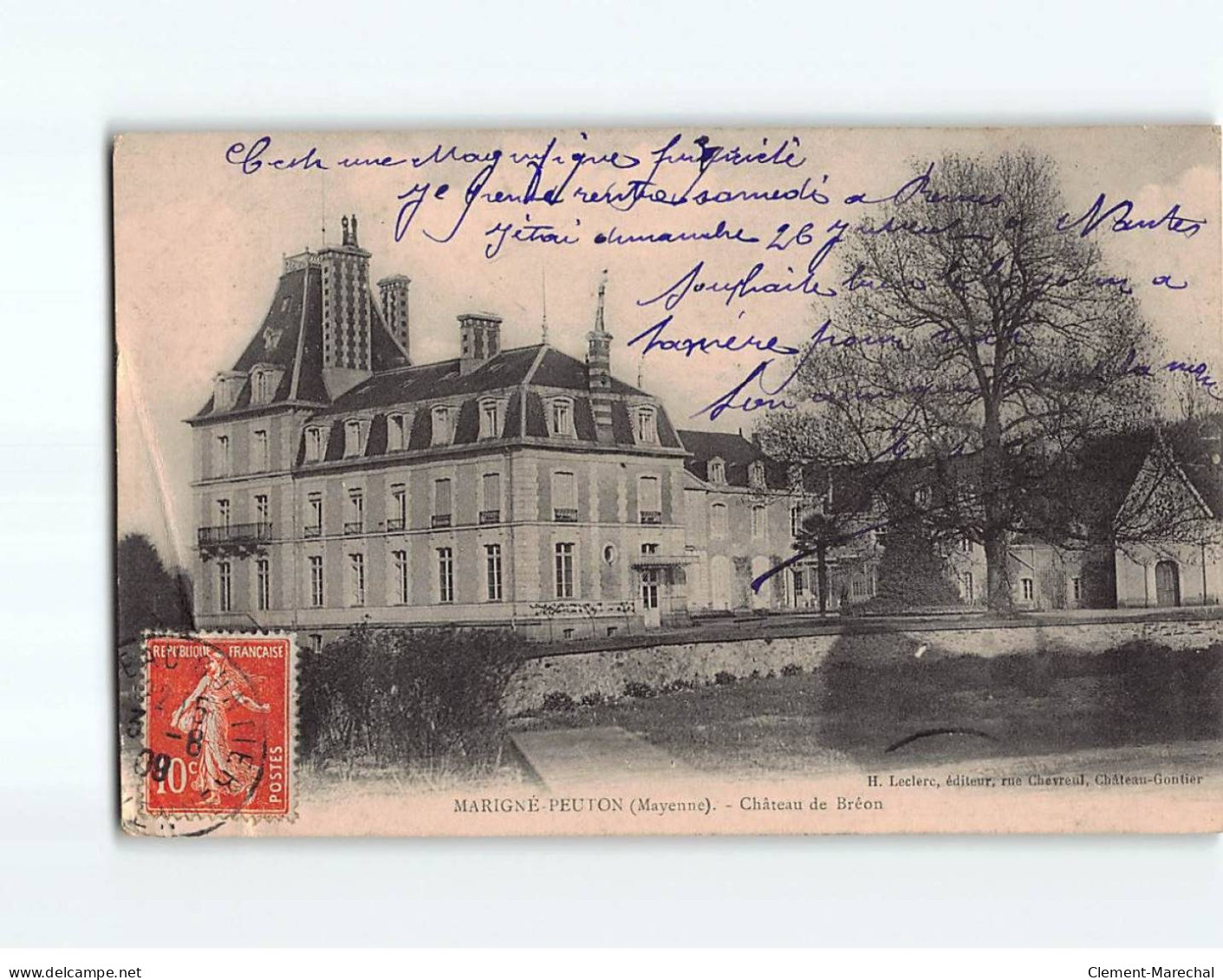 MARIGNE PEUTON : Château De Bréon - état - Sonstige & Ohne Zuordnung