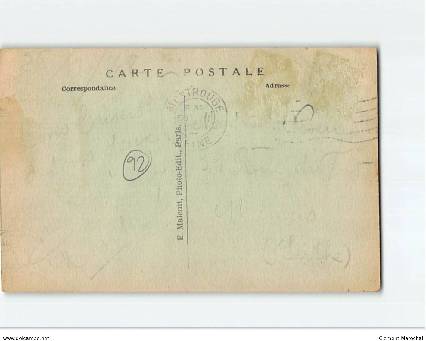 MONTROUGE : Carte Souvenir - état - Altri & Non Classificati