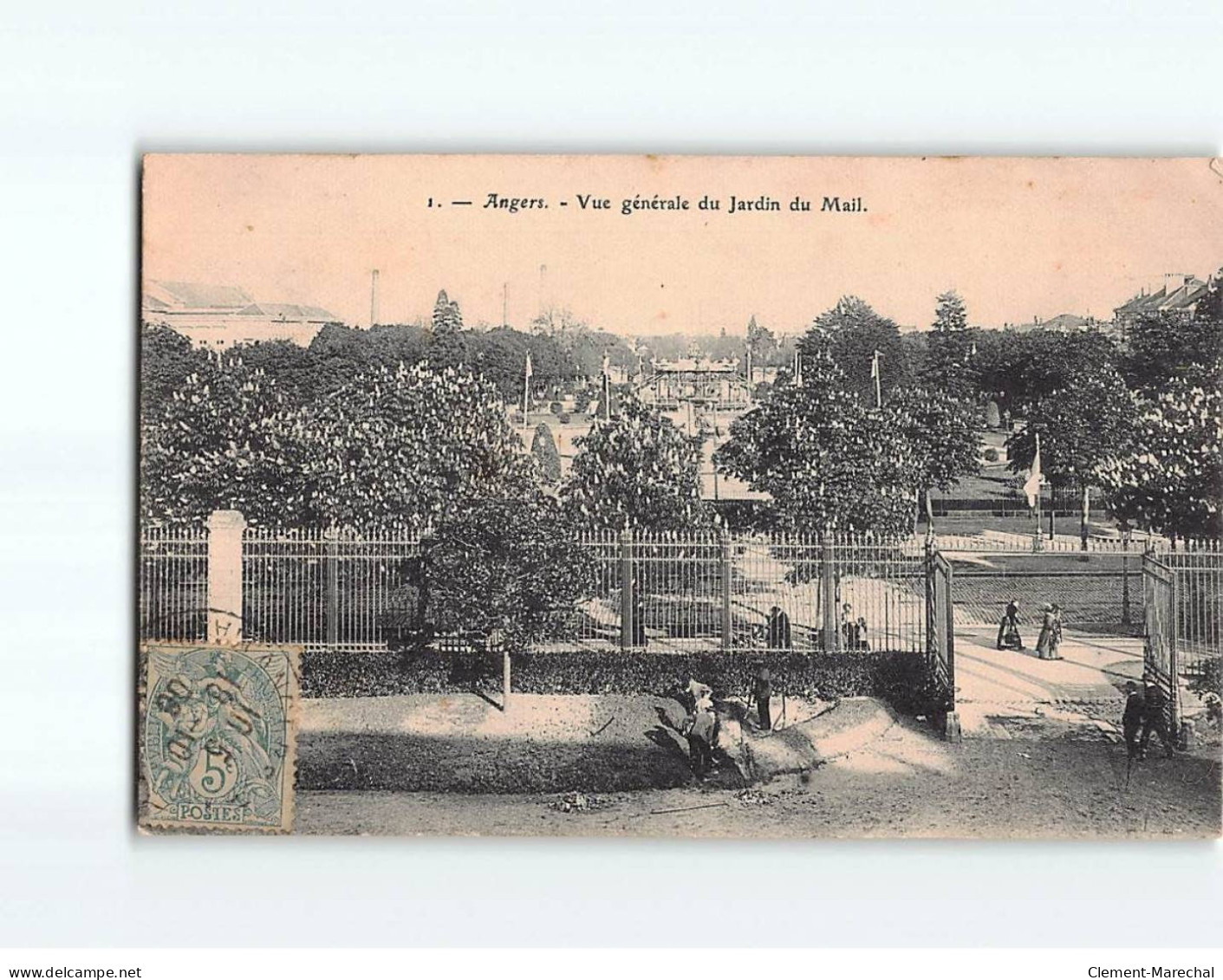 ANGERS : Vue Générale Du Jardin Du Mail - Très Bon état - Angers