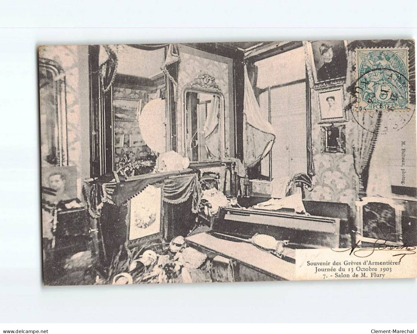 ARMENTIERES : Les Grèves D'Octobre 1903, Salon De M. Flury - Très Bon état - Armentieres