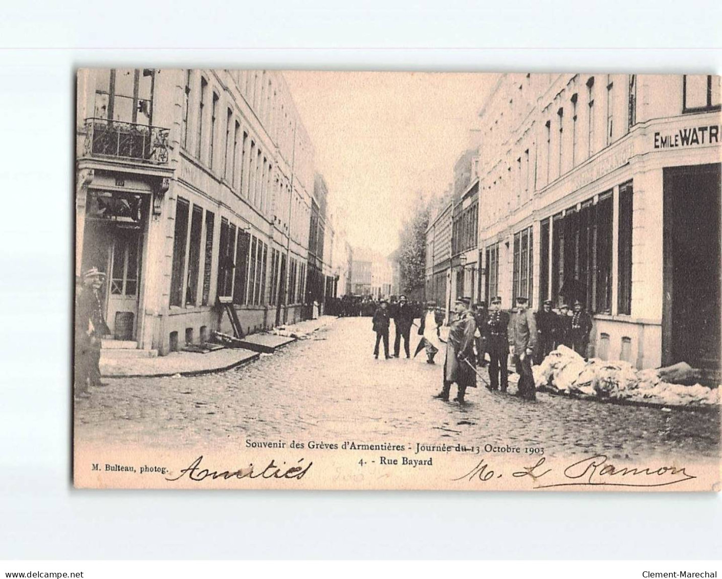 ARMENTIERES : Les Grèves D'Octobre 1903, Rue Bayard - Très Bon  état - Armentieres