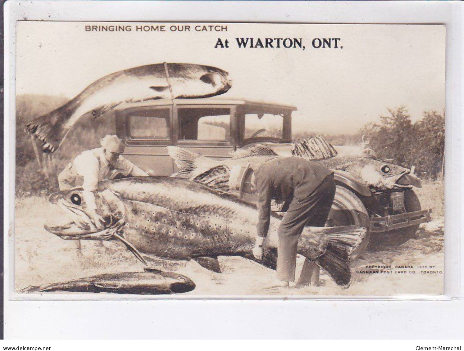 SURREALISME: Photo Montage, Pêche, Bringing Home Our Catch At Wiarton, Ont - Très Bon état - Andere & Zonder Classificatie