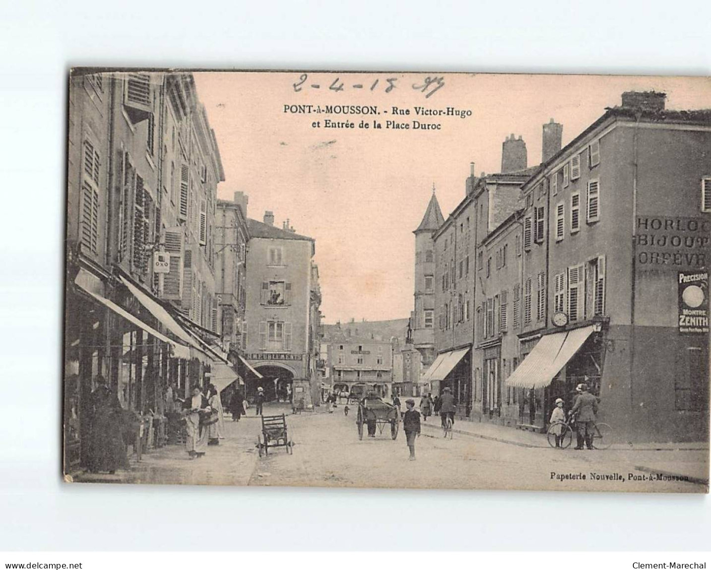 PONT A MOUSSON : Rue Victor-Hugo Et Entrée De La Place Duroc - Très Bon état - Pont A Mousson