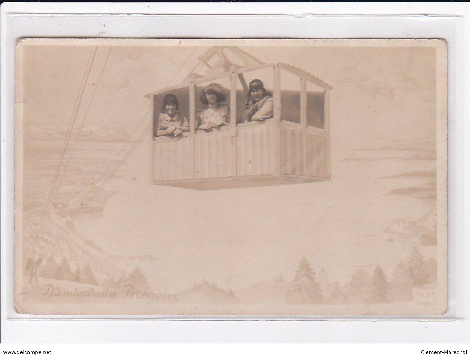 SURREALISME - Photomontage: Groupe Dans Une Cabine De Téléphérique à Bregenz (Autriche) En 1930 - Très Bon état - Sonstige & Ohne Zuordnung