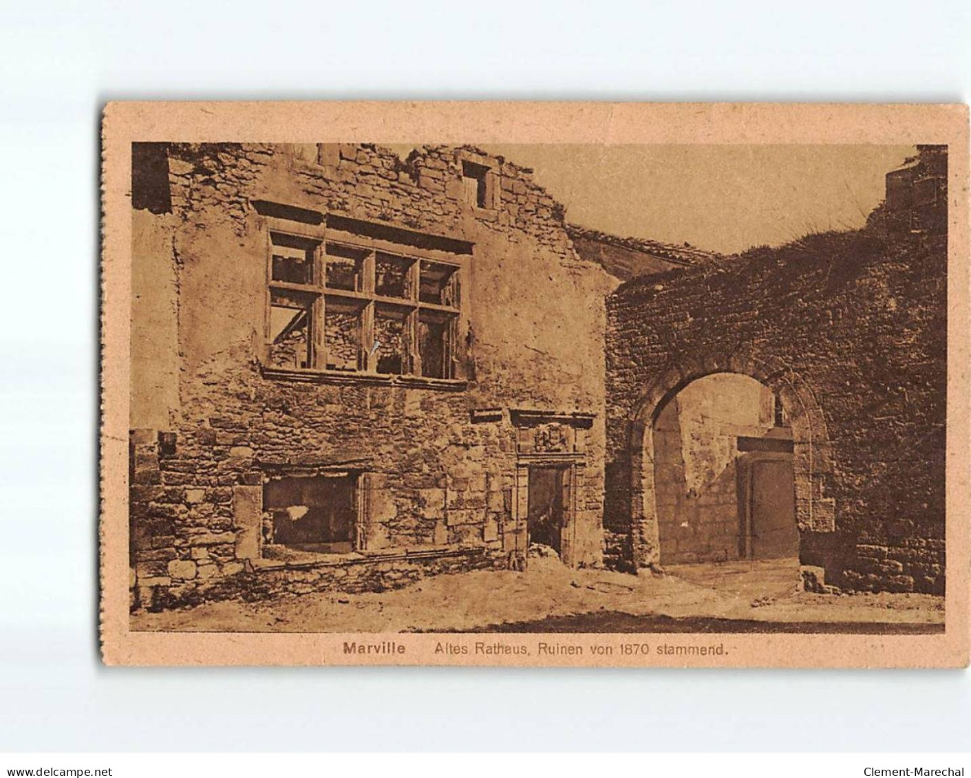 MARVILLE : Altes Rathaus, Ruinen Von 1870 Stammend - état - Other & Unclassified