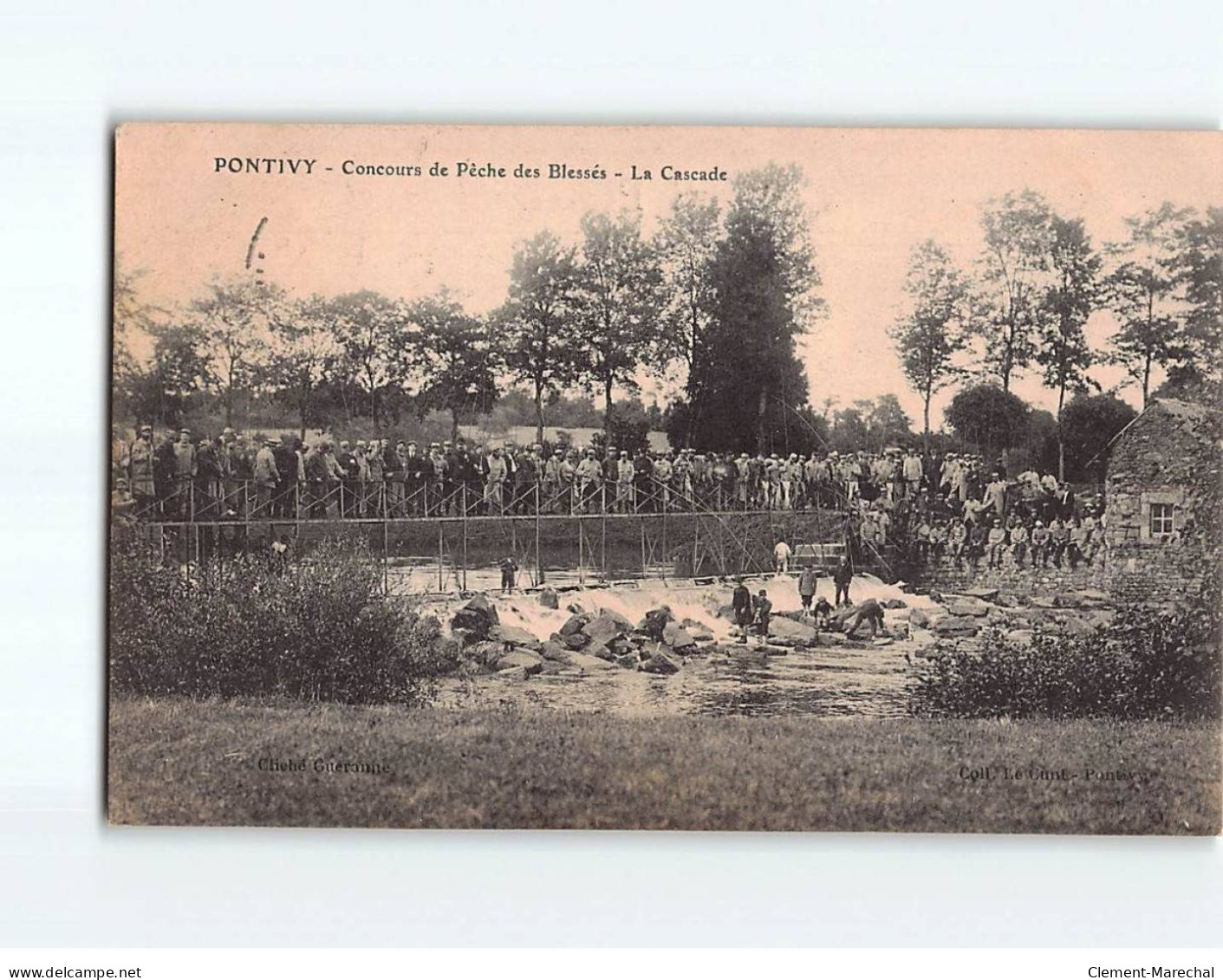 PONTIVY : Concours De Pêche Des Blessés, La Cascade - Très Bon état - Pontivy