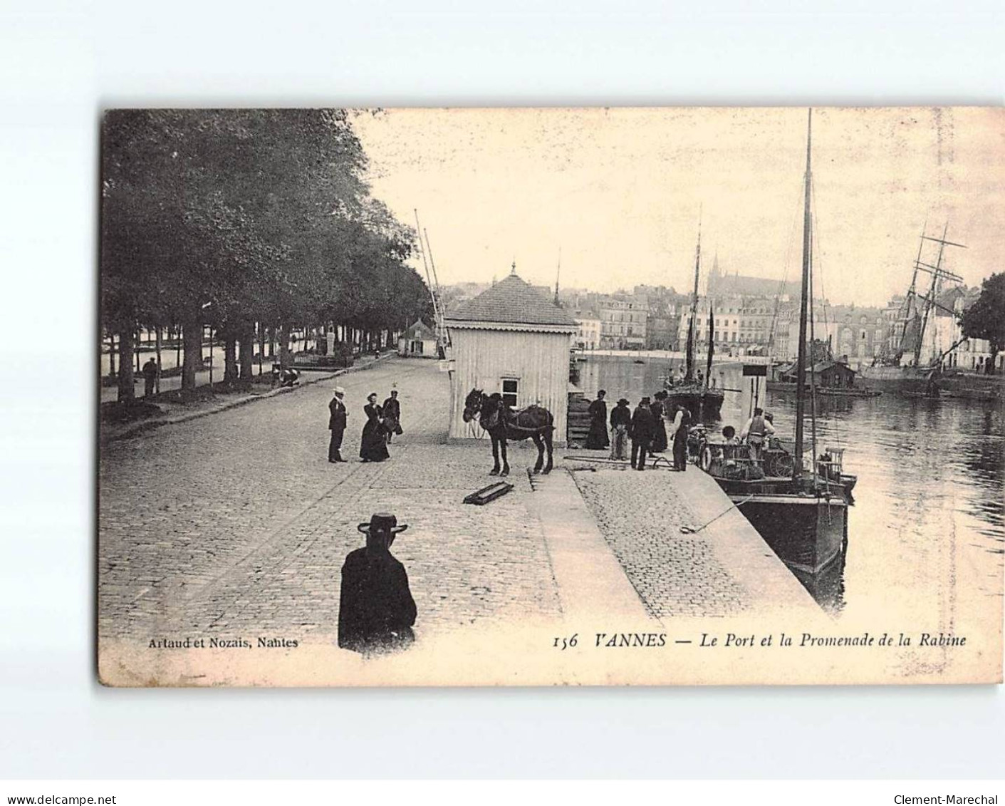 VANNES : Le Port Et La Promenade De La Rabine - état - Vannes