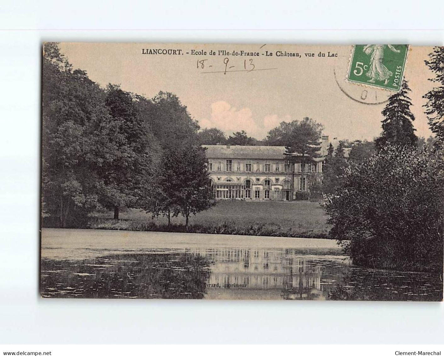 LIANCOURT : Ecole De L'Ile De France, Le Château, Vue Du Lac - Très Bon état - Liancourt