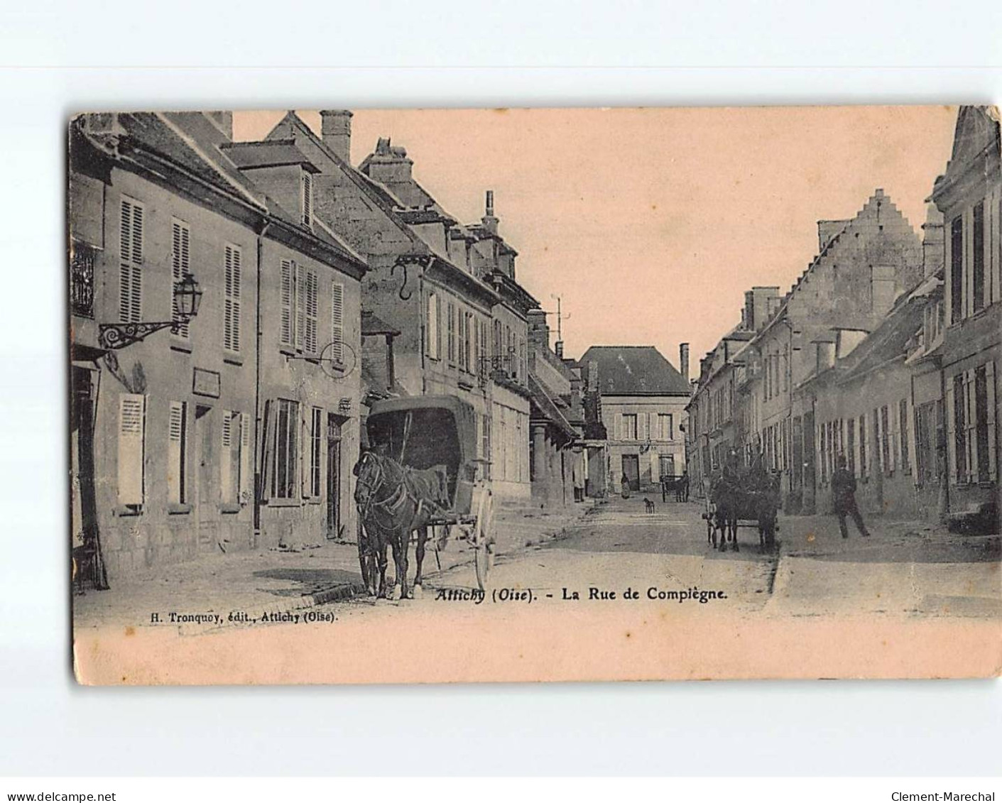 ATTICHY : La Rue De Compiègne - état - Attichy