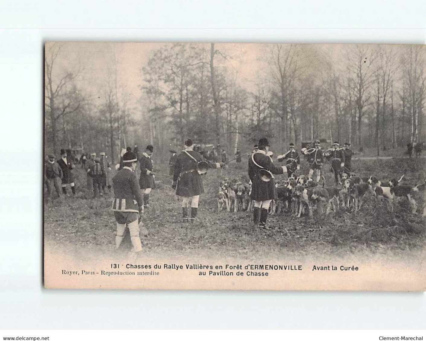 Chasse Du Rallye Vallières En Forêt D'Ermenonville, Avant La Curée Au Pavillon De Chasse - Très Bon état - Ermenonville