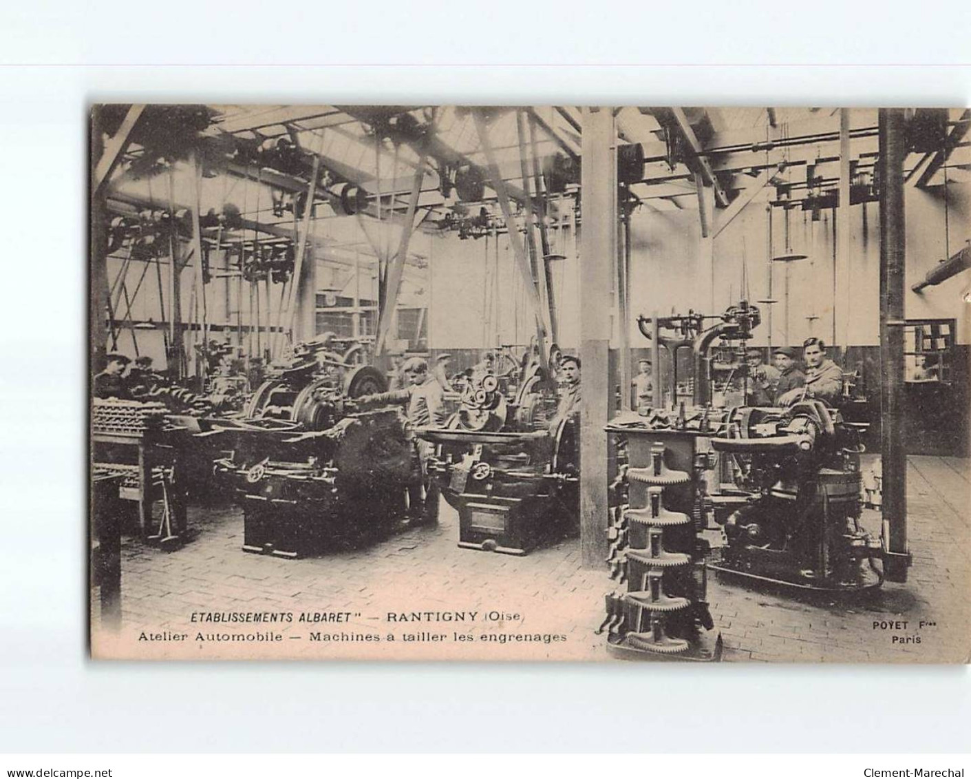 RANTIGNY : Etablissement Albaret, Atelier Automobile, Machines à Tailler Les Engrenages - état - Rantigny