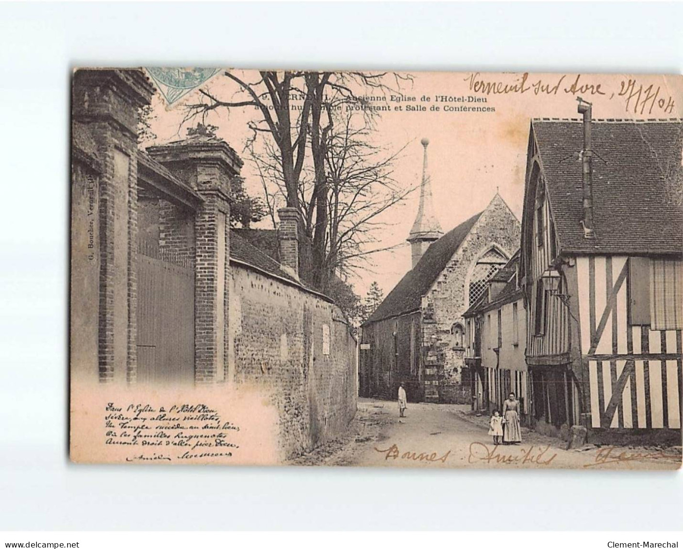 VERNEUIL SUR AVRE : Ancienne Eglise De L'Hôtel Dieu, Aujourd'hui Temple Protestant Et Salle De Conférence - état - Verneuil-sur-Avre