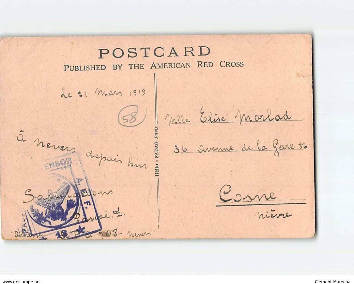 From An American Red Cross L. O .C. Canteen In France - état - Other & Unclassified