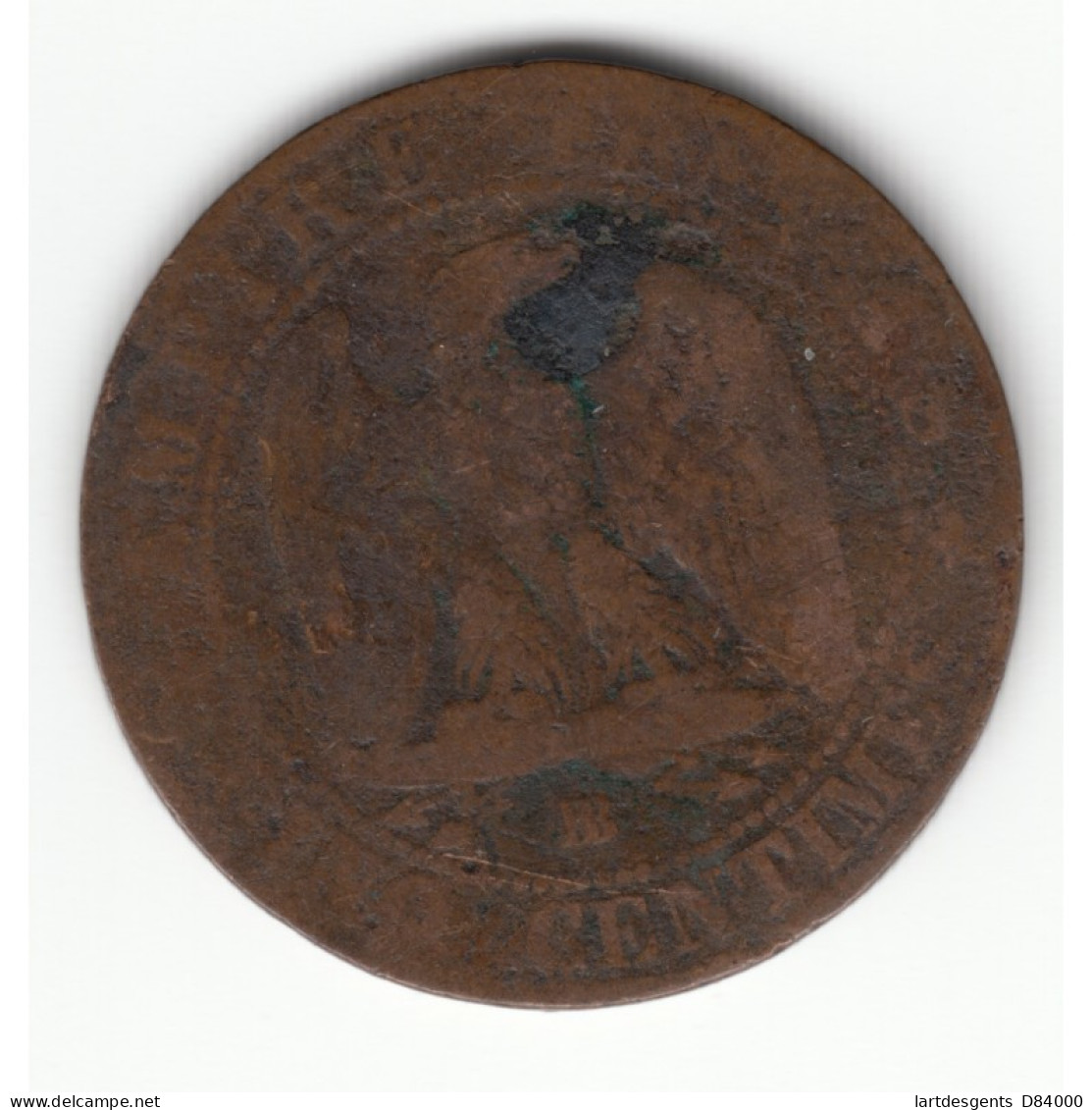 5 CENTIMES NAPOLEON III, TETE NUE  1855 BB Chien  TB  DV5C0022 - Andere & Zonder Classificatie