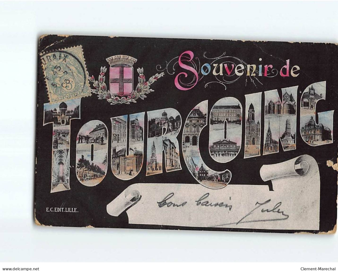 TOURCOING : Carte Souvenir - état - Tourcoing