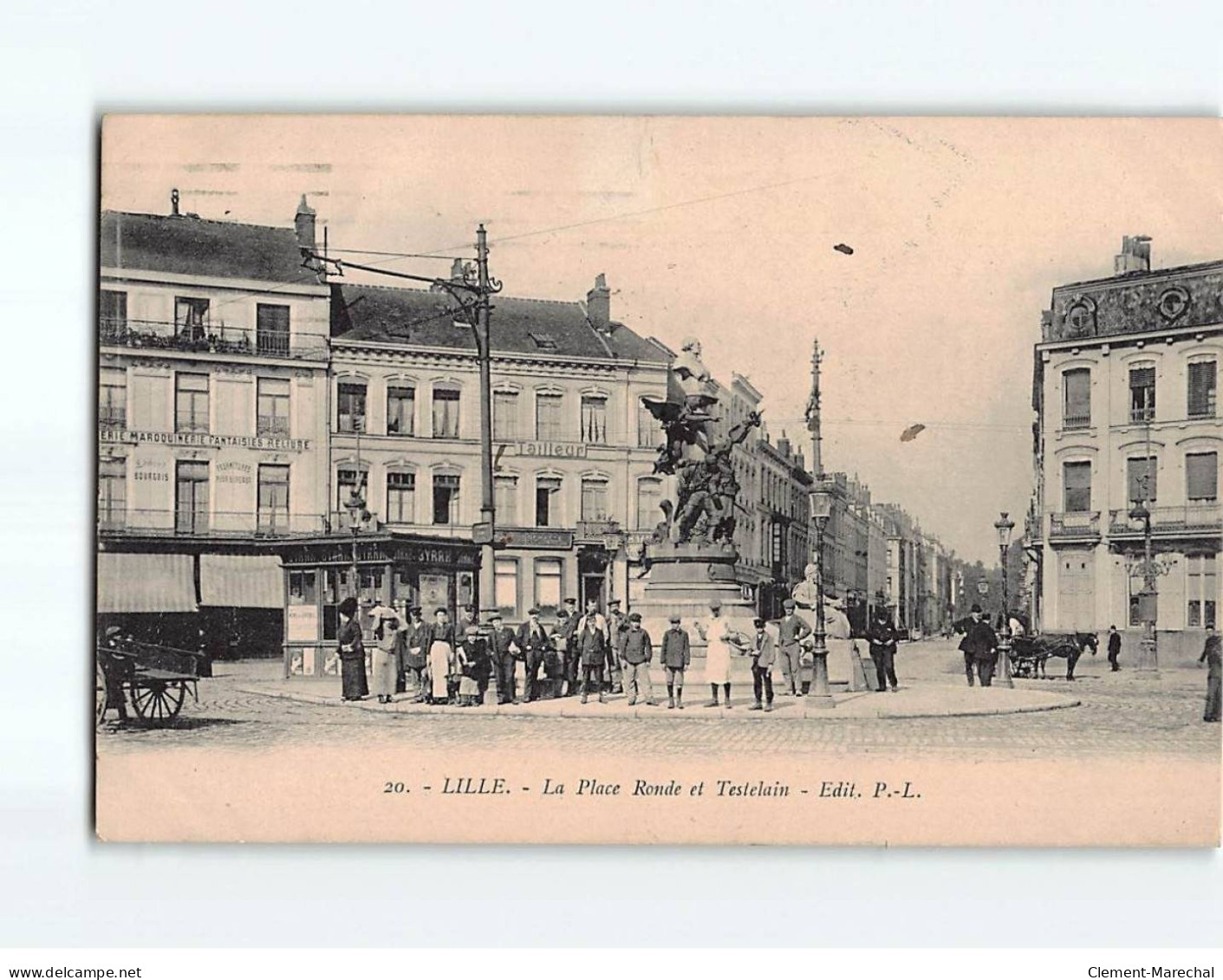 LILLE : La Place Ronde Et Testelain - état - Lille