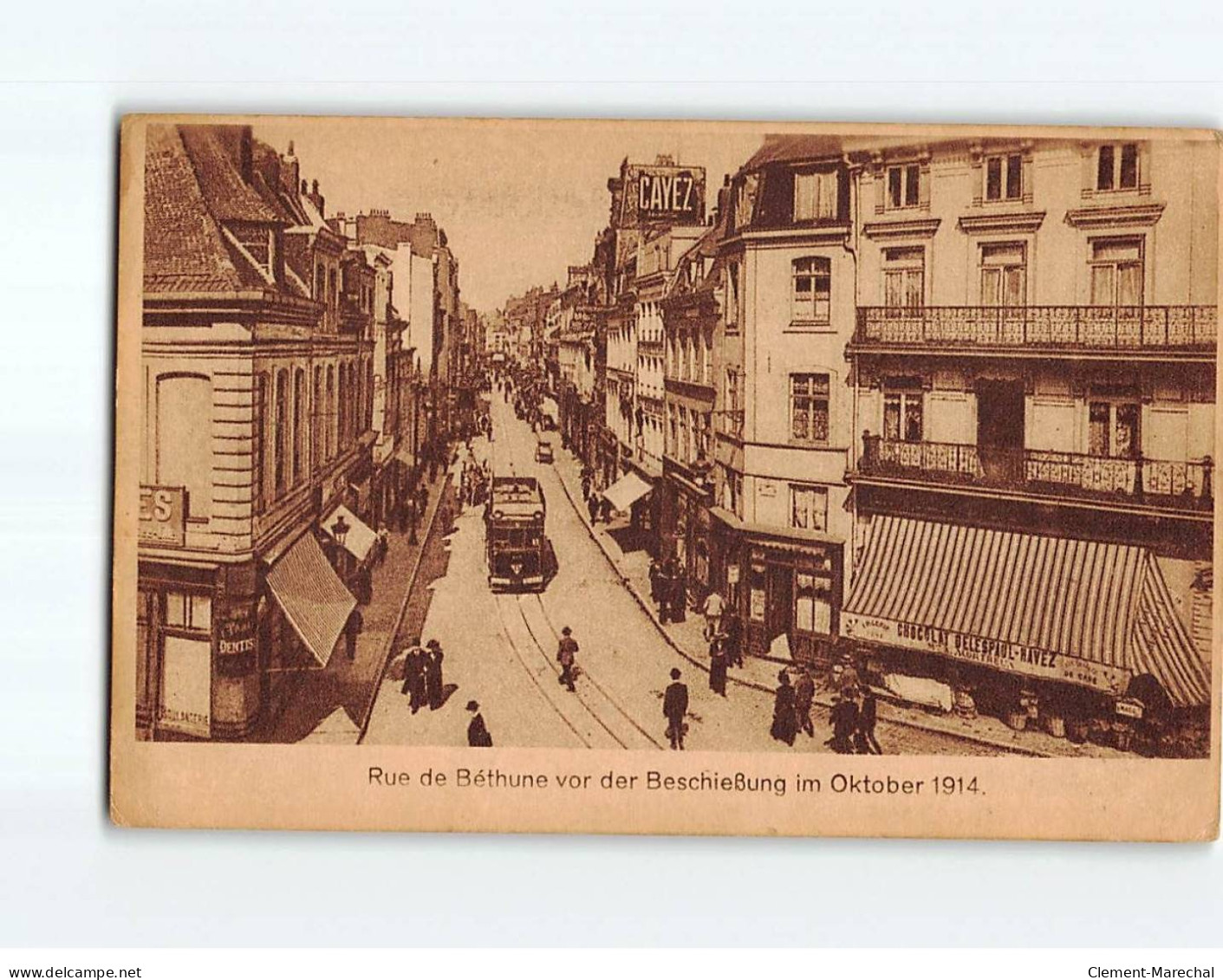 LILLE : Rue De Béthune Vor Der BeschiBung Im Oktober 1914 - état - Lille