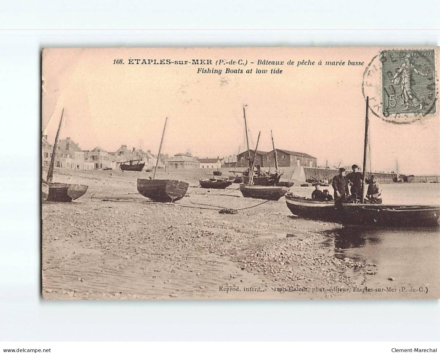 ETAPLES : Bâteaux De Pêche à Marée Basse - état - Etaples