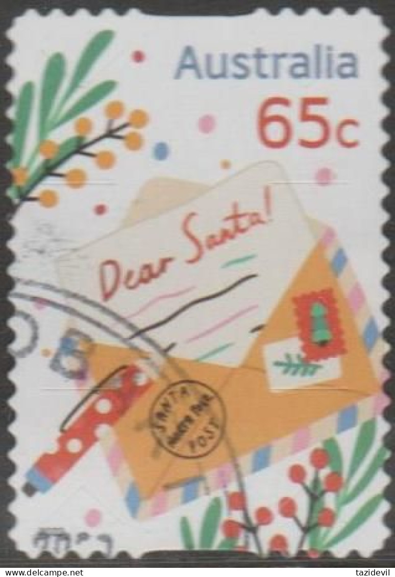 AUSTRALIA - DIE-CUT-USED 2023 65c Secular Christmas - Letter To Santa - Gebraucht