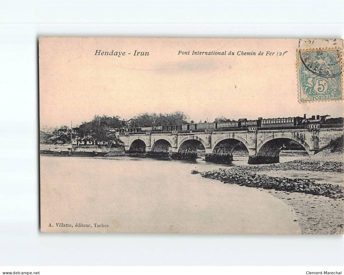 HENDAYE : Pont International Du Chemin De Fer - Très Bon état - Hendaye