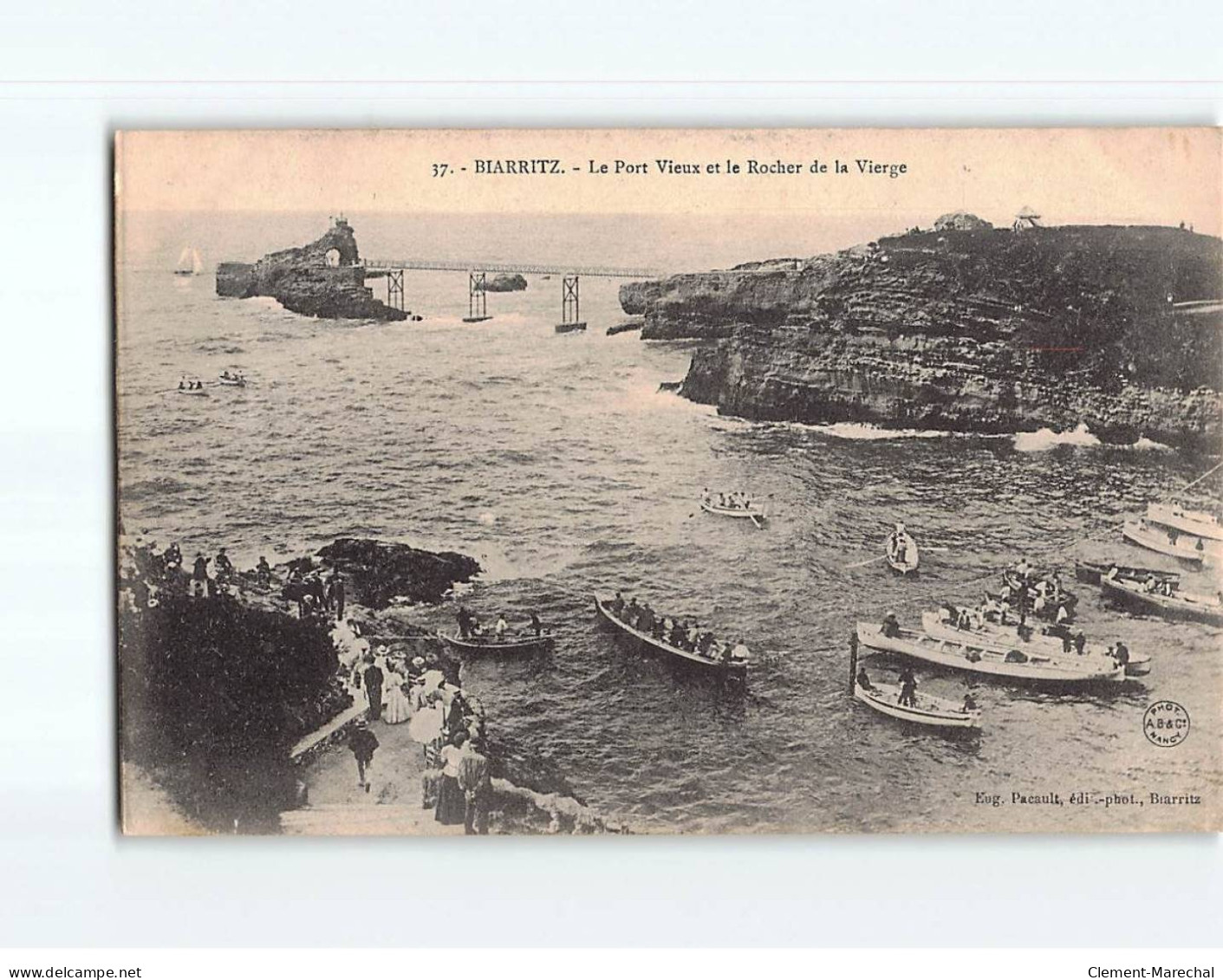 BIARRITZ : Le Port Vieux Et Le Rocher De La Vierge - Très Bon état - Biarritz