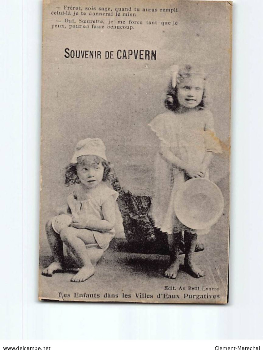 CAPVERN : Carte Souvenir, Les Enfants Dans Les Villes D'Eau Purgatives - Très Bon état - Other & Unclassified