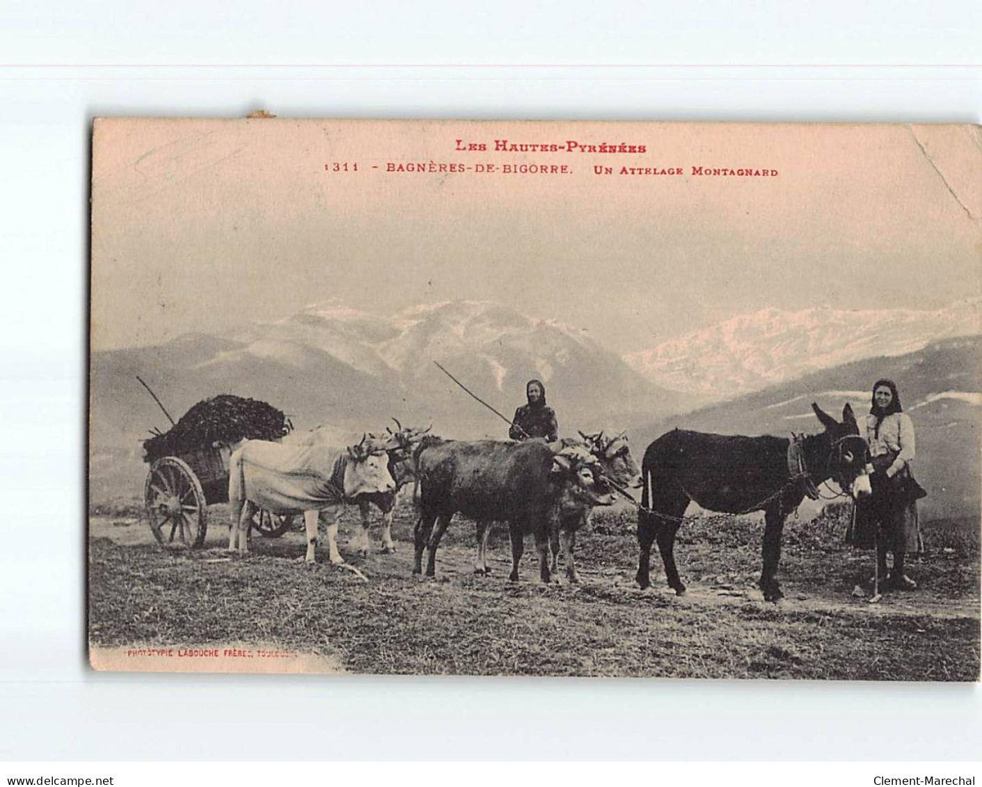 BAGNERES DE BIGORRE : Un Attelage Montagnard - état - Bagneres De Bigorre