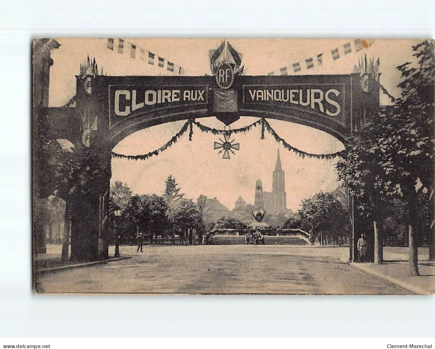 STRASBOURG : Avenue De La Paix, Arc Du Triomphe Du 14 Juillet 1919 - état - Strasbourg