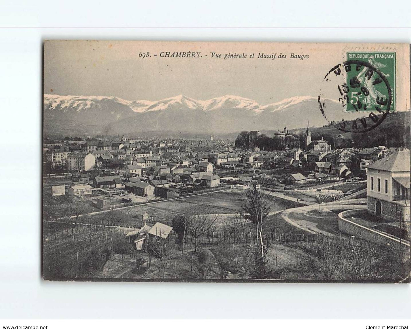 CHAMBERY : Vue Générale Et Massif Des Bauges - état - Chambery