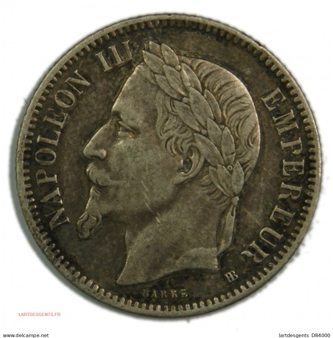 Napoléon III 1 Franc 1867 Petit BB Strasbourg TTB+, Lartdesgents.fr - Sonstige & Ohne Zuordnung