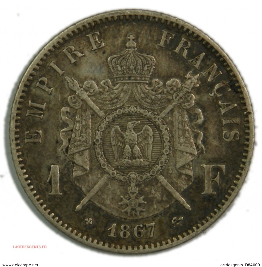 Napoléon III 1 Franc 1867 Petit BB Strasbourg TTB+, Lartdesgents.fr - Andere & Zonder Classificatie