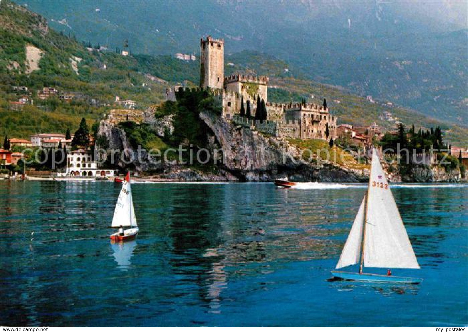 72735093 Malcesine Lago Di Garda Il Castello Visto Dal Lago Schloss Gardasee Seg - Autres & Non Classés