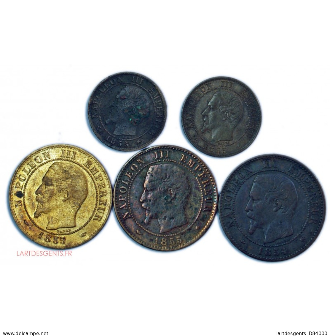 Napoléon III - 1 Centime 1855 MA 2 Centimes 1854b 1855a 1855bb - Otros & Sin Clasificación