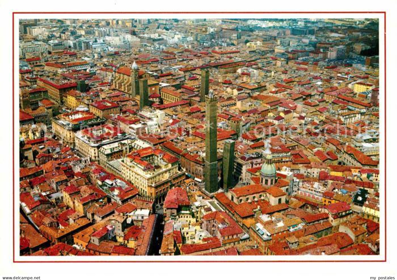 72735069 Bologna Il Centro Con Le Torri Asinelli E Garisenda Stadtzentrum Fliege - Autres & Non Classés