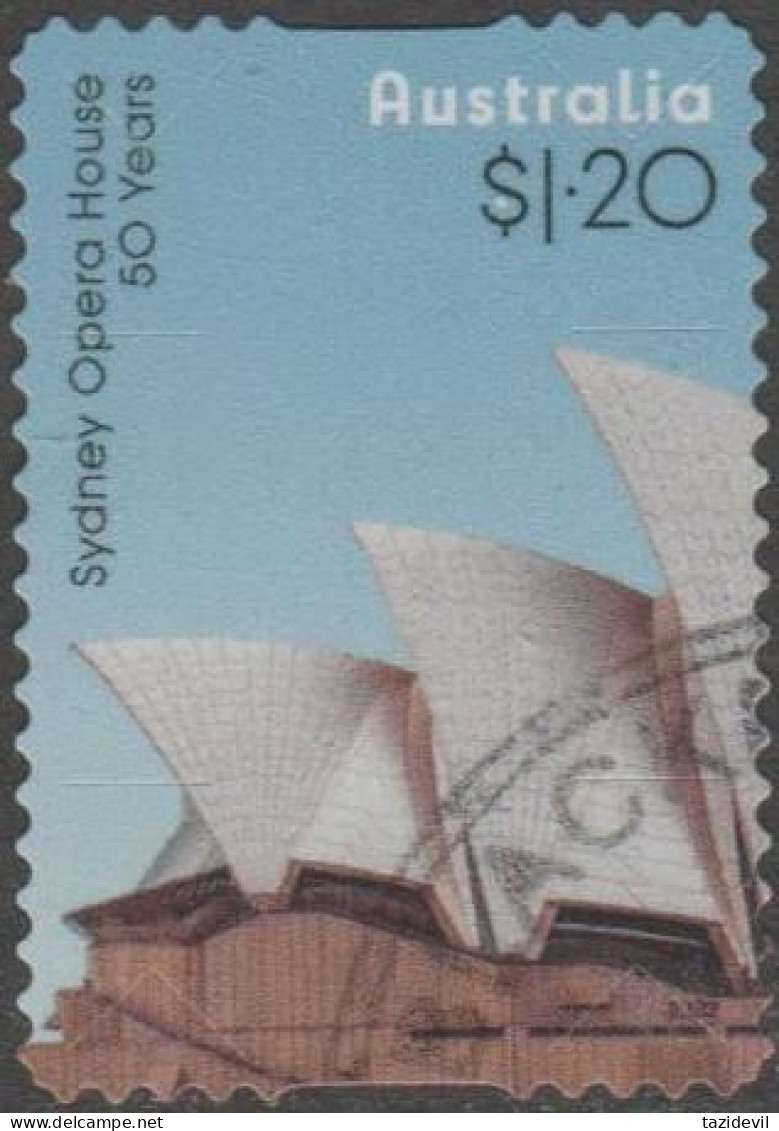 AUSTRALIA - DIE-CUT-USED 2023 $1.20 Fifty Years Sydney Opera House - Gebraucht