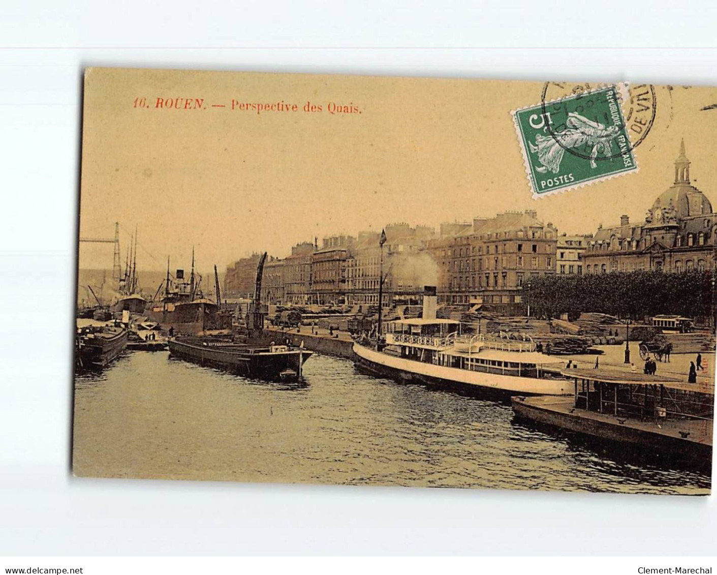 ROUEN : Perspective Des Quais - Très Bon état - Rouen