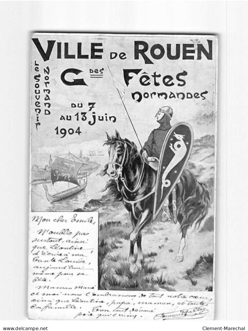 ROUEN : Fêtes Normandes Du 7 Au 13 Juin 1904 - état - Rouen