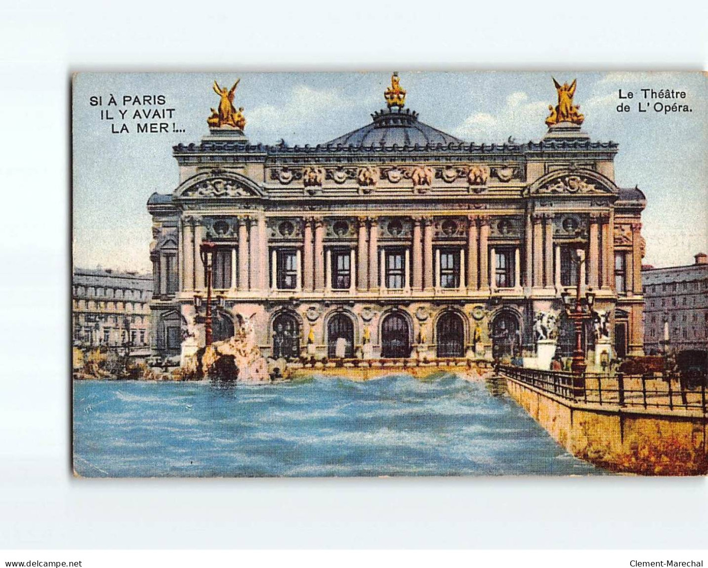 PARIS : L'Opéra, Si à Paris Il Y Avait La Mer, Carte Fantaisie - état - Arrondissement: 09