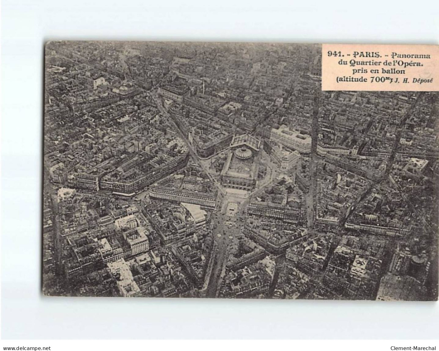 PARIS : Panorama Du Quartier De L'Opéra, Pris En Ballon - état - Paris (09)