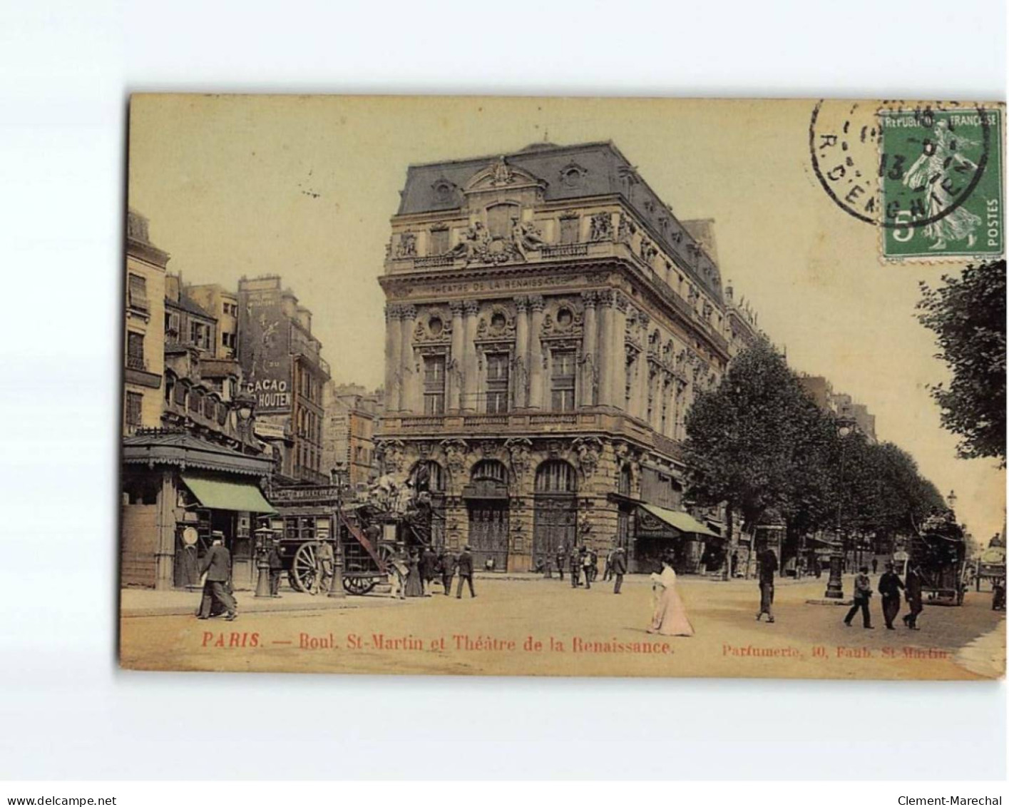 PARIS : Boulevard Saint-Martin Et Théâtre De La Renaissance - Très Bon état - District 10