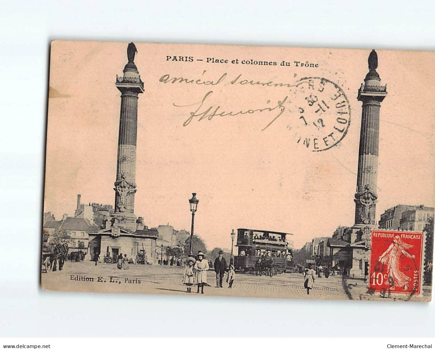 PARIS : Place Et Colonnes Du Trône - état - Distretto: 11