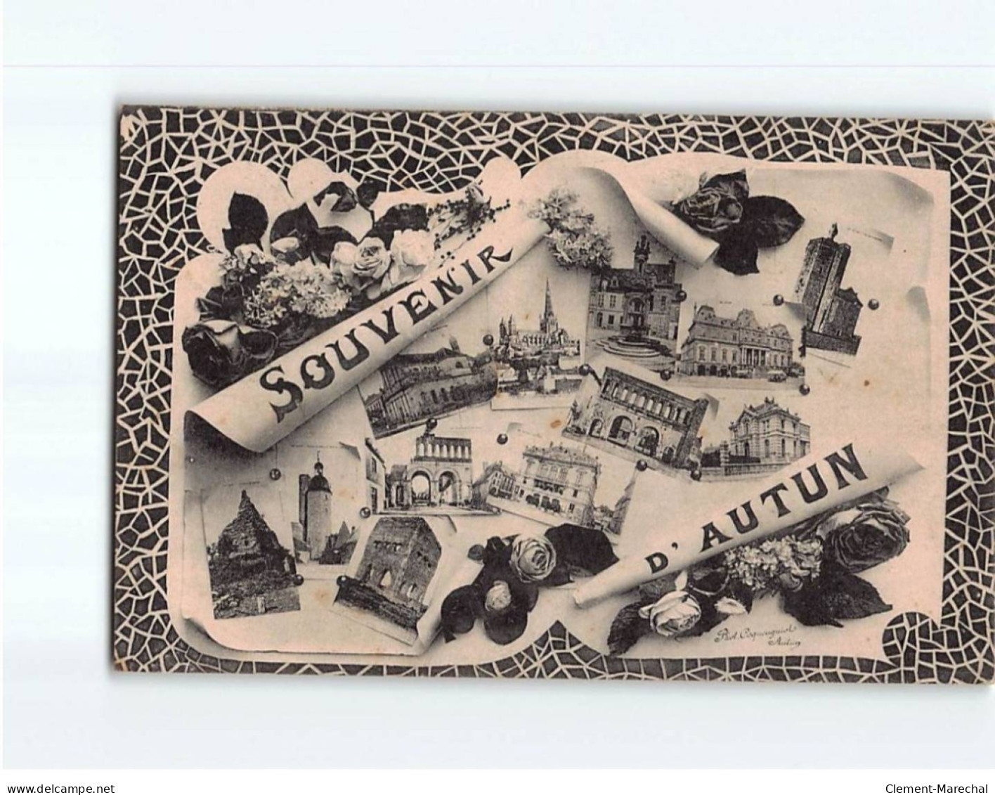 AUTUN : Carte Souvenir - état - Autun