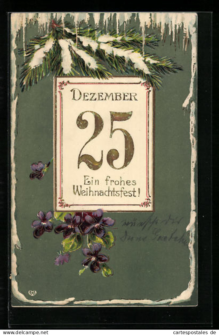 AK Ein Frohes Weihnachtsfest, Kalenderblatt  - Other & Unclassified