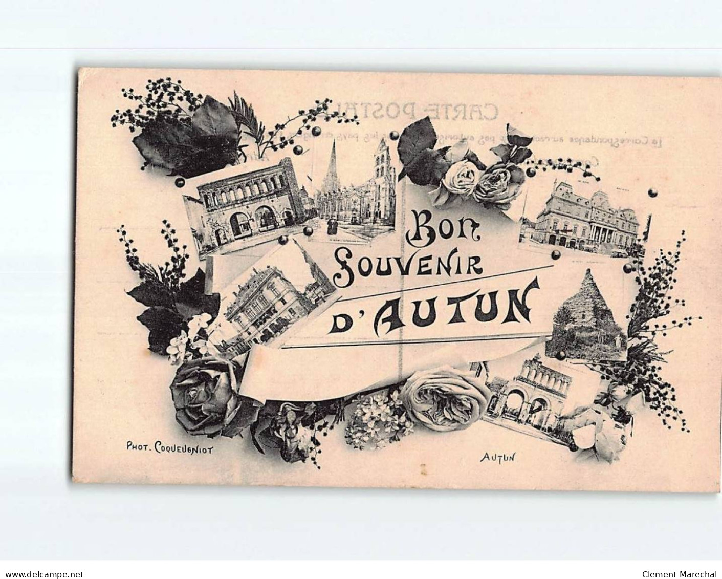 AUTUN : Carte Souvenir - état - Autun