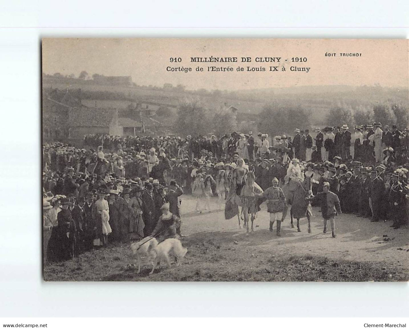 CLUNY : Le Millénaire En 1910, Cortège De L'Entrée De Louis IX - état - Cluny